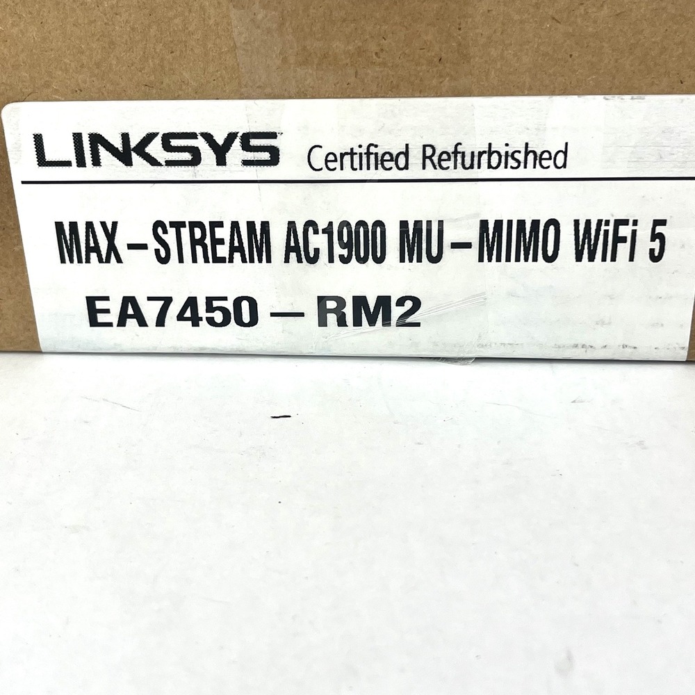 Linksys EA7450 Max-Stream Dual-Band AC1900 Wi-Fi 5 Router  Fast Wireless Network